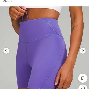 Lululemon Women's Purple High-Waisted Shorts